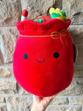 SQUISHMALLOWS Lowell The Santa Toy Sac Bag Plush 12” 2023 Christmas BRAND NEW
